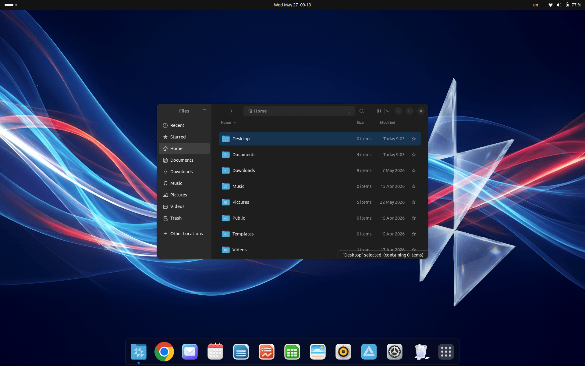 CrvenaOS file explorer for everyday file management